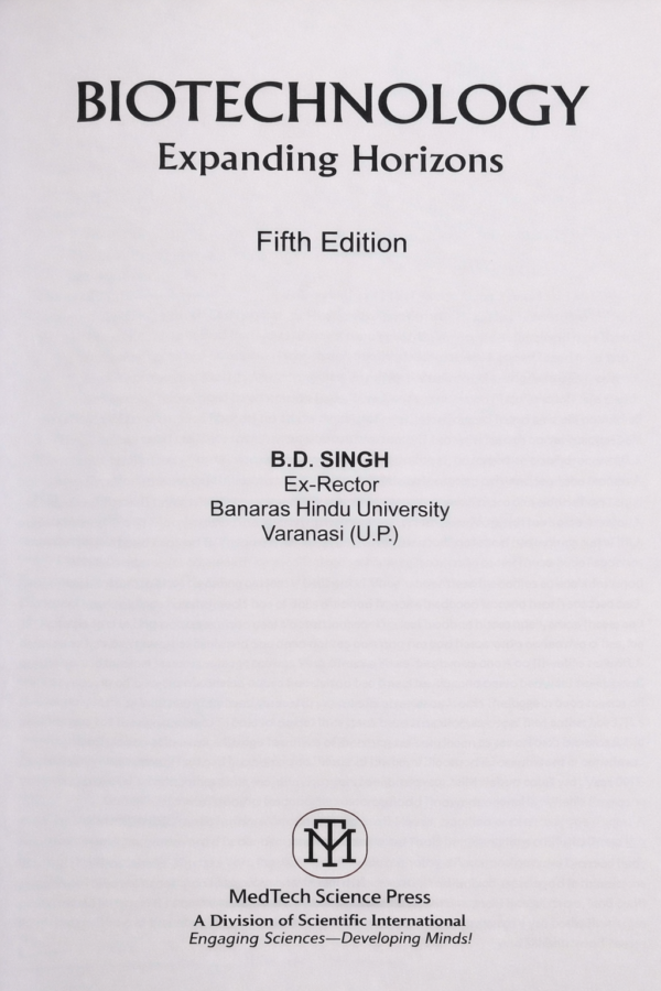 Biotechnology: Expanding Horizons (Paperback, 2023) by B.D. Singh | Comprehensive Guide to Modern Biotech Applications & Innovations