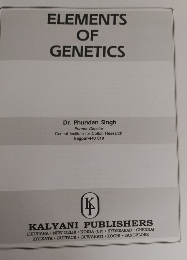 IMG_20260515_064836 Elements of Genetics (6th Edition, 2024) by Phundan Singh | Comprehensive Genetics Textbook for ICAR, Botany & Life Sciences