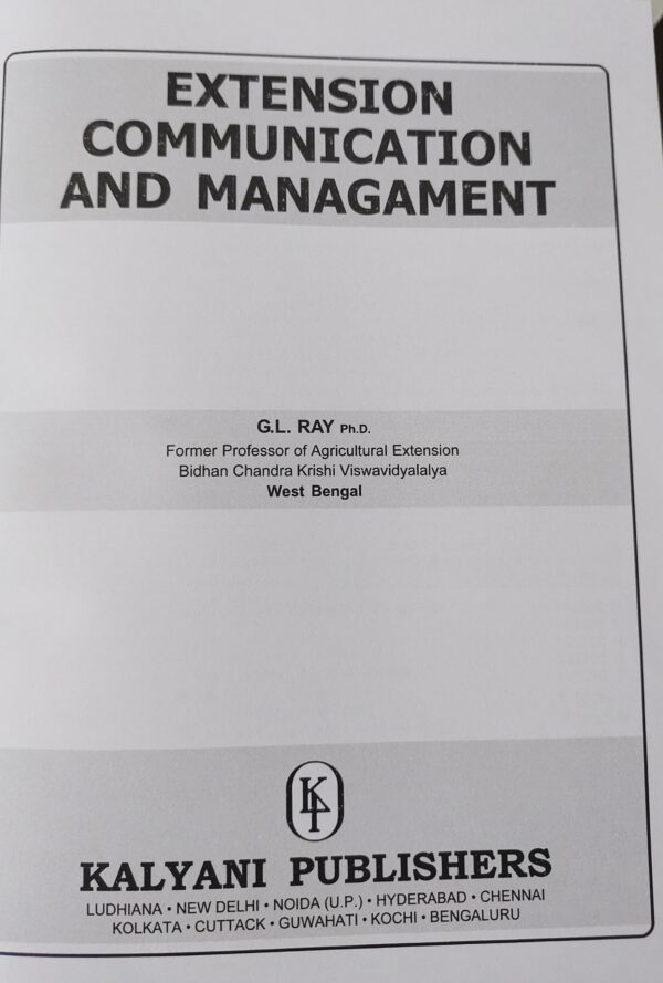 Extension Communication and Management 8th Reprinted Edition 2026 by G.L. Ray – Agricultural Extension Textbook for ICAR Exam Preparation & Rural Development Studies