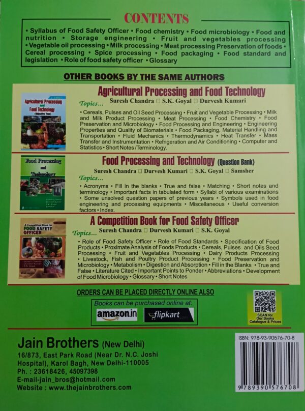 30343 Short Notes on Food Safety Officer Examination (10th Edition) – Subjective Approach Guide for FSO, FSSAI, ICAR, UPSC Agriculture Exams