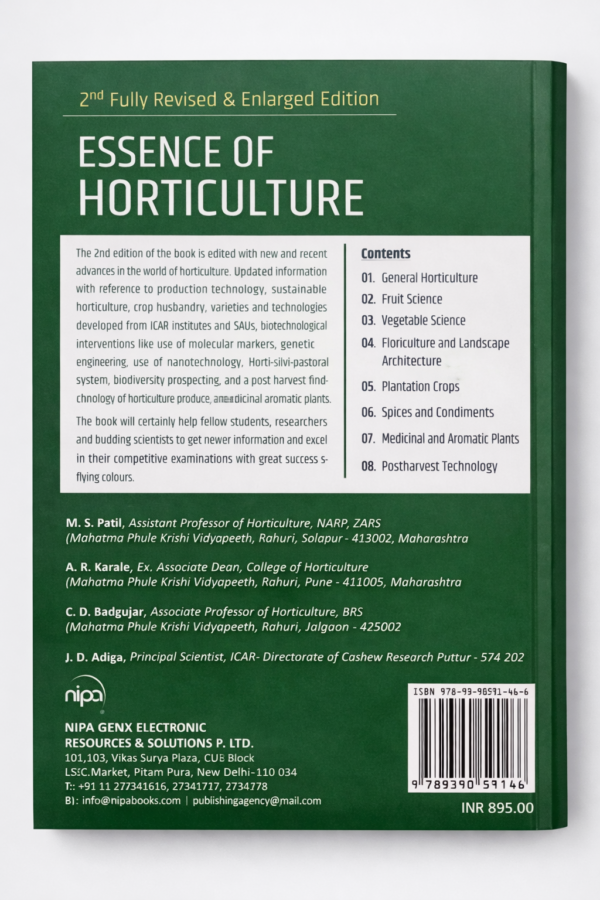 Essence of Horticulture 2nd Edition – ICAR, JRF, SRF, NET, UPSC Agriculture Exam Guide